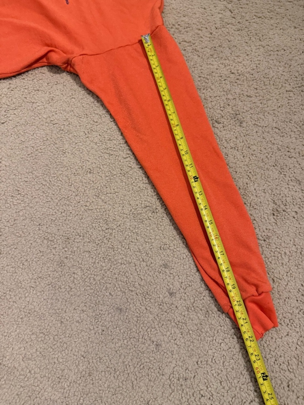 Vintage Patagonia Capilene Orange 1/4 Zip Fleece Pullover Large USA - Picture 6 of 7